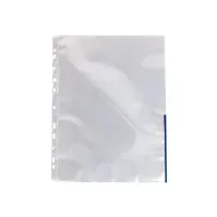 Bilde av Esselte - Arkbeskytter - for A4 - glassklar med blå tabulator (en pakke 100) - for P/N: 42020001, 42020095, 45660001, 45660095, 624067, 624068, 624069, 624070, 811370 Arkivering - Elastikmapper & Chartekker - Plastlommer