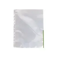 Bilde av Esselte - Arkbeskytter - for A4 - glassklar med grønn klaff (en pakke 100) - for P/N: 42020001, 42020095, 45660001, 45660095, 624067, 624068, 624069, 624070, 811370 Arkivering - Elastikmapper & Chartekker - Plastlommer