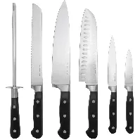 Bilde av Essentials Knivsett 6 deler 1.4116 stål, klassisk design Knivsett