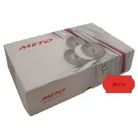 Bilde av Etiket Meto UTC 26x12mm neon rød lim 2 1500stk/rul - (18 ruller) Papir & Emballasje - Blokker & Post-It - Notatbøker