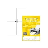 Bilde av Etiketter TopStick 105x148,5 mm hvid - (100 ark x 4 stk.) Papir & Emballasje - Etiketter - Laseretiketter