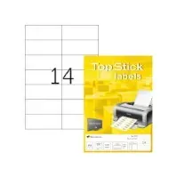 Bilde av Etiketter TopStick 105x42,3 mm hvid - (100 ark x 14 stk.) Papir & Emballasje - Etiketter - Laseretiketter