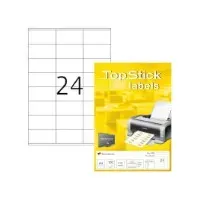 Bilde av Etiketter TopStick 70x36 mm hvid - (100 ark x 24 stk.) Papir & Emballasje - Etiketter - Laseretiketter