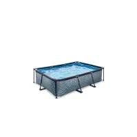 Bilde av Exit Toys Stone Pool, Frame Pool 220x150x65cm, swimming pool (grey, with filter pump) Hagen - Basseng & vannlek - Bassenger og svømmebasseng