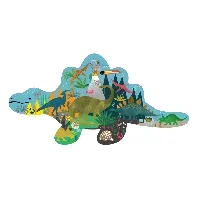 Bilde av FLOSS&ROCK Dino 20pc "Dinosaur" Shaped Jigsaw with Shaped Box - 45P6467 - Leker