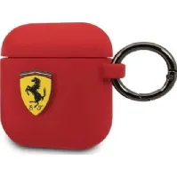 Bilde av Ferrari Ferrari FESACCSILSHRE AirPods deksel rød/rød Silikon universal TV, Lyd & Bilde - Hodetelefoner & Mikrofoner