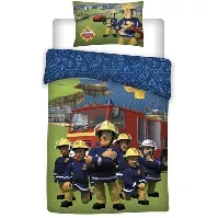 Bilde av Fireman Sam sengetøy - 140x200 cm - Brannmann og venner - 2 i 1 design - 100% bomull Sengetøy , Barnesengetøy , Barne sengetøy 140x200 cm