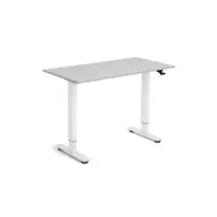 Bilde av Flexidesk Hæve-sænkebord 120x60 cm lysgrå/hvid Kontorbord