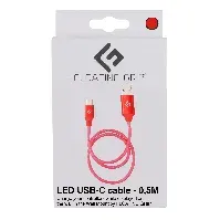 Bilde av Floating Grip 0,5M LED USB-C Cable (Red) - Elektronikk