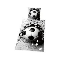 Bilde av Fodbold 3D Sengetøj - 100 Procent Bomuld N - A