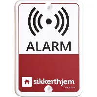 Bilde av Forebyggende utendørs alarmskilt, PVC, værbestandig Backuptype - El