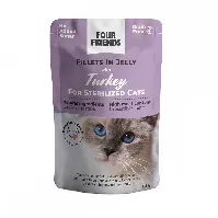 Bilde av Four Friends Cat Sterilized Turkey in Jelly 85 g Katt - Kattemat - Våtfôr