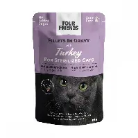 Bilde av Four Friends Cat Sterilized Turky in Gravy 85 g Katt - Kattemat - Våtfôr