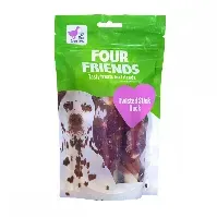 Bilde av FourFriends Dog Twisted Stick Duck 12,5 cm 4-pack Hund - Hundegodteri - Tyggepinner