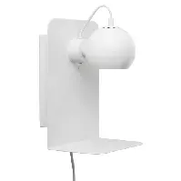 Bilde av Frandsen Ball vegglampe med USB, hvit Vegglampe