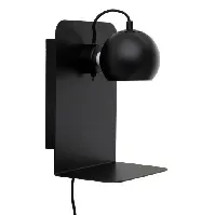 Bilde av Frandsen Ball vegglampe med USB, sort Vegglampe