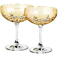 Bilde av Frederik Bagger Crispy Gatsby Champagneglass 2 stk, Citrine Champagneglass
