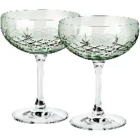 Bilde av Frederik Bagger Crispy Gatsby Champagneglass 2 stk, Emerald Champagneglass