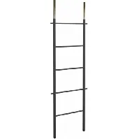 Bilde av Frost Bukto Ladder håndklestativ 58x151,5 cm, sort/gull Baderom > Innredningen