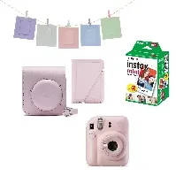 Bilde av Fuji - Instax Mini 12 Instant Camera BUNDLE Pack - Blossom Pink - Elektronikk