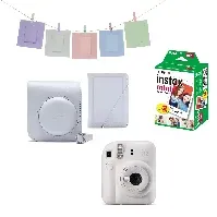 Bilde av Fuji - Instax Mini 12 Instant Camera BUNDLE Pack - Clay White - Elektronikk