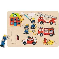 Bilde av GOKI - Fire brigade, lift-out puzzle - (57907) - Leker
