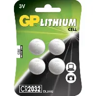 Bilde av GP BATTERIES GP CR2032, 4-pak Batterier og ladere,Litiumbatterier,Knappeceller