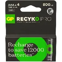 Bilde av GP - ReCyko Professional NiMH AAA Rechargeable Batteries, 85AAAHCB-2WB4, 4-Pack - Elektronikk