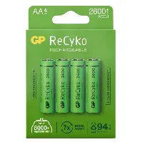 Bilde av GP - ReCyko Rechargeable Battries 4-pack - AA (201210) - Elektronikk