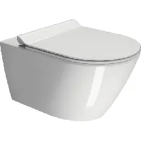Bilde av GSI Kube X vegghengt toalett, uten skyllekant, rengjøringsvennlig, hvit Baderom > Toalettet