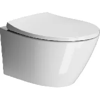 Bilde av GSI Modo vegghengt toalett uten skyllekant, rengjøringsvennlig, hvit Baderom > Toalettet