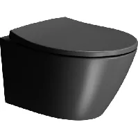 Bilde av GSI Modo vegghengt toalett uten skyllekant, rengjøringsvennlig, matt sort Baderom > Toalettet