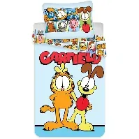 Bilde av Garfield sengetøy - 100x140 cm - Garfield juniorsengetøy - 2 i 1 design - 100% bomull Innredning , Barnerommet , Junior sengetøy 100x140 cm