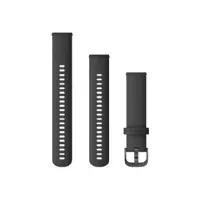 Bilde av Garmin Quick Release Band - Klokkestropp for smart armbåndsur - 125 - 218 mm - black with slate hardware - for Approach S40 Forerunner 245, 55, 645 Venu vívoactive 3 vívomove 3, HR, Luxe, Style Helse - Pulsmåler - Tilbehør
