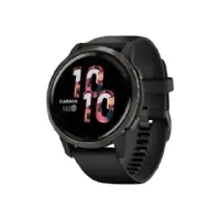 Bilde av Garmin Venu 2 - 45 mm - svart - sportsur med bånd - silikon - svart - håndleddstørrelse: 135-200 mm - display 1.3 - Bluetooth, Wi-Fi, ANT+ - 49 g Gaming - Spillkonsoll tilbehør - Diverse