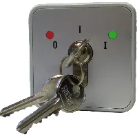 Bilde av Geba nøkkelbryter, på/av, S-APZ 1-1R/2 m/syl.+rød/grønn diode Backuptype - El