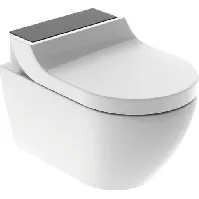 Bilde av Geberit AquaClean Tuma Comfort dusjtoalett, uten skyllekant, rengjøringsvennlig, sort glass/hvit Baderom > Toalettet