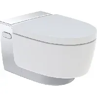 Bilde av Geberit Aquaclean Mera Comfort dusjtoalett, uten skyllekant, rengjøringsvennlig, krom/hvit Baderom > Toalettet