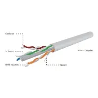 Bilde av Gembird - Samlet kabel - 100 m - UTP - CAT 6 - solid - grå PC tilbehør - Kabler og adaptere - Nettverkskabler