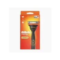 Bilde av Gillette Fusion5 Power , Sikkerhets barberhøvel, Sort, Oransje, Rustfritt stål, AAA, 1 stykker Hårpleie - Skjegg/hårtrimmer - Barberblader