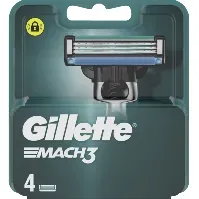Bilde av Gillette Gillette Mach3 barberblad, 4-pakning Barberblad og barberhøvler,Personpleie,Barberblad og barberhøvler