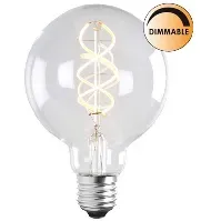 Bilde av Globen Lighting Lyspære LED Soft Filament Dimbar Klar 100 mm Lyspære