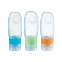 Bilde av Go Travel Squeeze It, Klemmeflaske, Blå, Grønn, Oransje, Polypropylen (PP), Silikon, Monokromatisk, TSA, 60 ml Helse - Tilbehør - Toalettposer