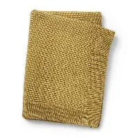 Bilde av Gold Elodie Wool Knitted Blanket Ull Teppe - Babyklær