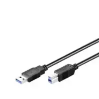 Bilde av Goobay 0.5m USB 3.0 A/B, 0,5 m, USB A, USB B, USB 3.2 Gen 1 (3.1 Gen 1), Hankjønn/hankjønn, Svart PC tilbehør - Kabler og adaptere - Datakabler