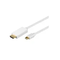Bilde av Goobay 2m Mini DisplayPort - HDMI Cable, 2 m, Mini DisplayPort, HDMI, Gull, Hvit, Hankjønn/hankjønn PC tilbehør - Kabler og adaptere - Videokabler og adaptere