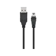 Bilde av Goobay 45740, 1 m, USB A, Mini-USB B, USB 2.0, 480 Mbit/s, Sort PC tilbehør - Kabler og adaptere - Datakabler
