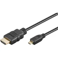 Bilde av Goobay 53787, 5 m, HDMI Type A (Standard), HDMI Type D (Micro), Sort PC tilbehør - Kabler og adaptere - Videokabler og adaptere