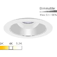 Bilde av Green-ID Pragmalux SPECTRE dimbar downlight, 3000K+4000K+5700K ø:228 mm. Backuptype - El