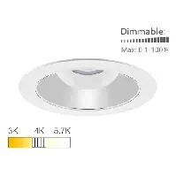 Bilde av Green-ID Pragmalux SPECTRE dimbar downlight, 3000K+4000K+5700Kø:228 mm. Innbyggingsspot